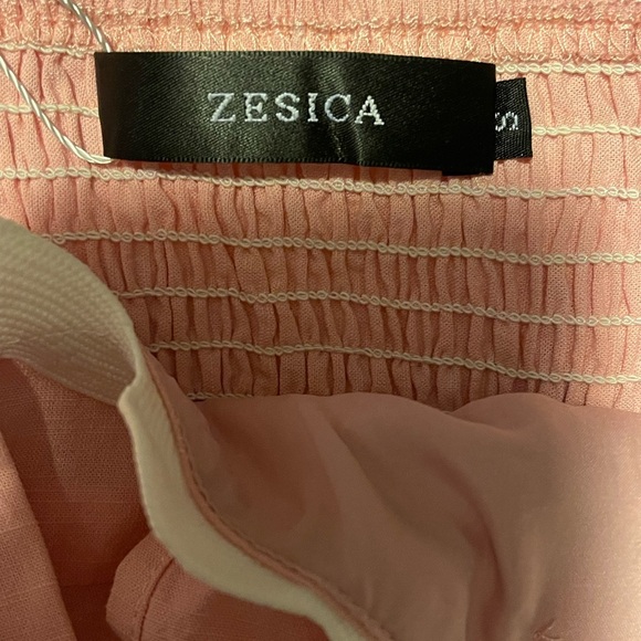 ZESICA SPAGHETTI STRAPS SLEEVELESS BACKLESS SMOCKED LACE MIDI DRESS NWT - Picture 5 of 6